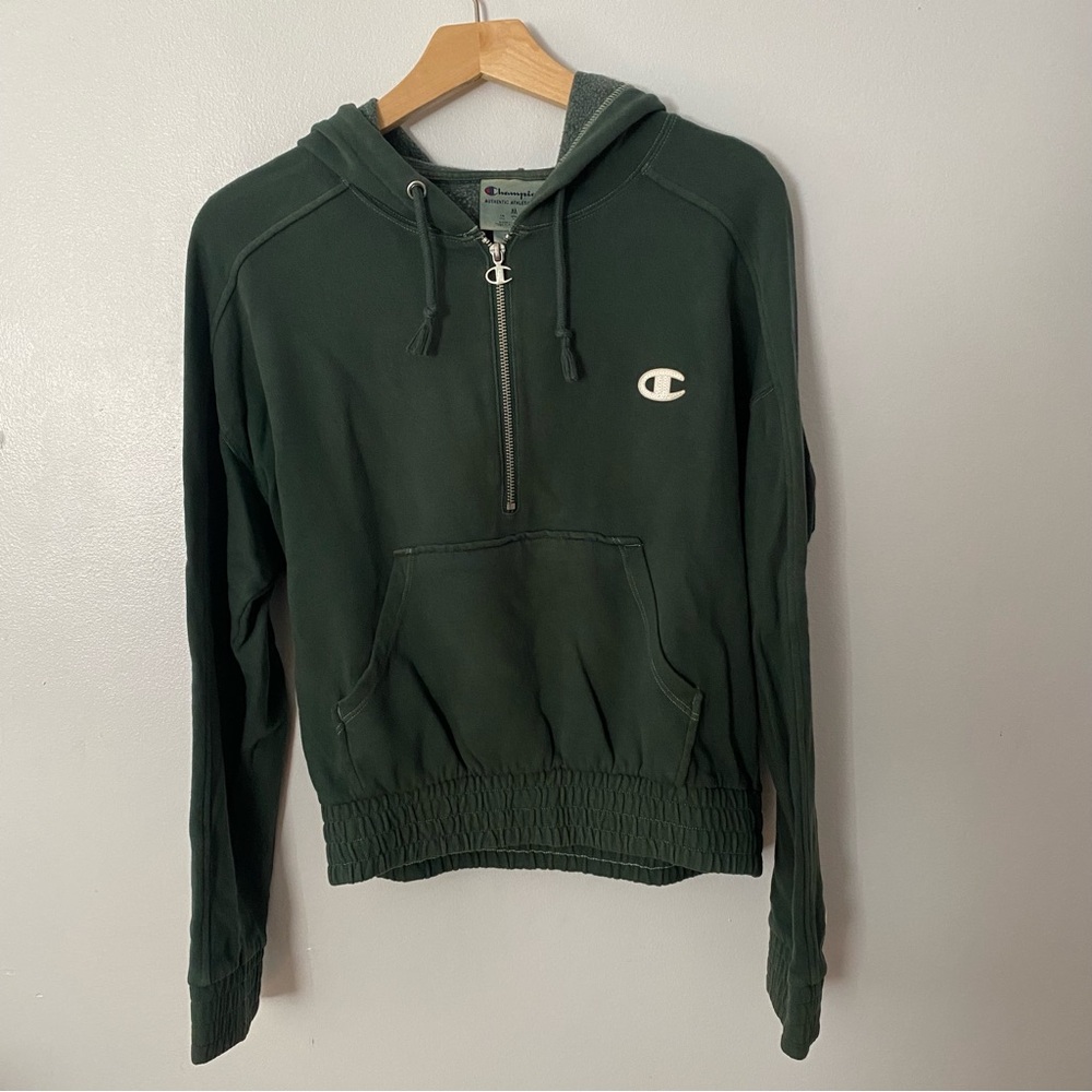 Green Champion Quarter Zip